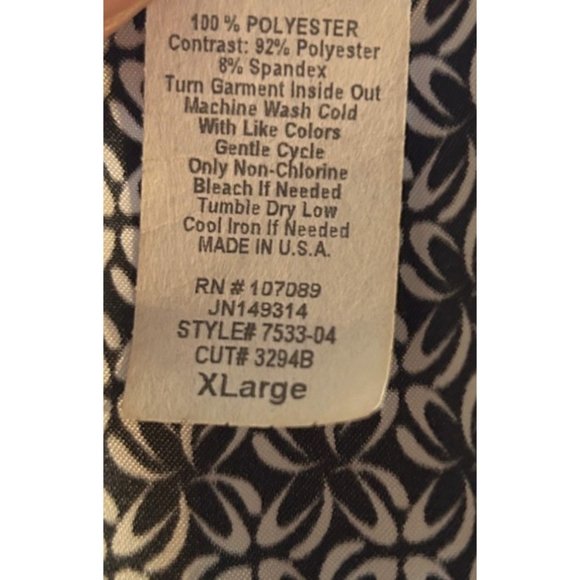 Studio 1940 Black and White Top Blouse Size XL - Picture 8 of 8